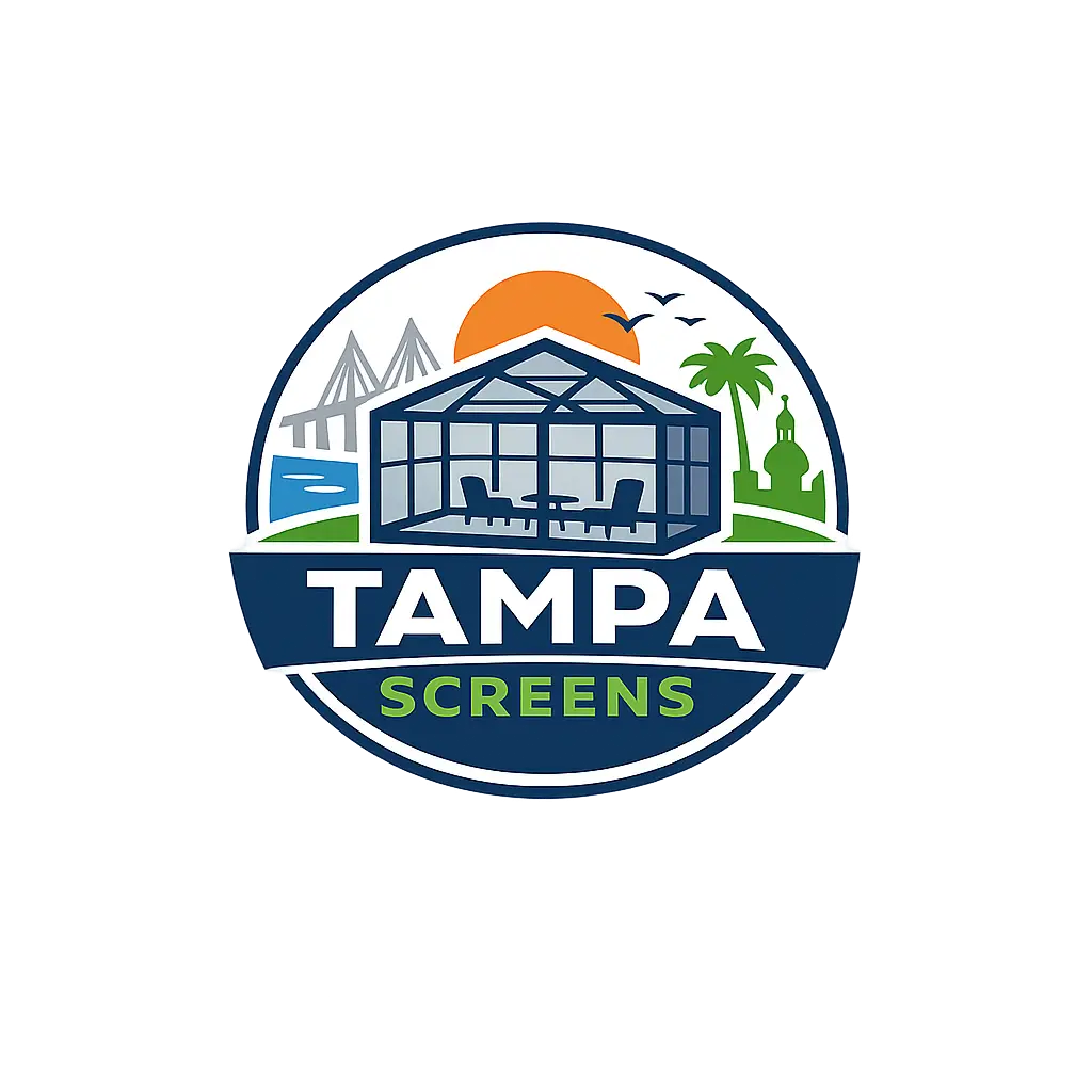 Tampa Screens logo for screen enclosure and repair services in Tampa, FL.